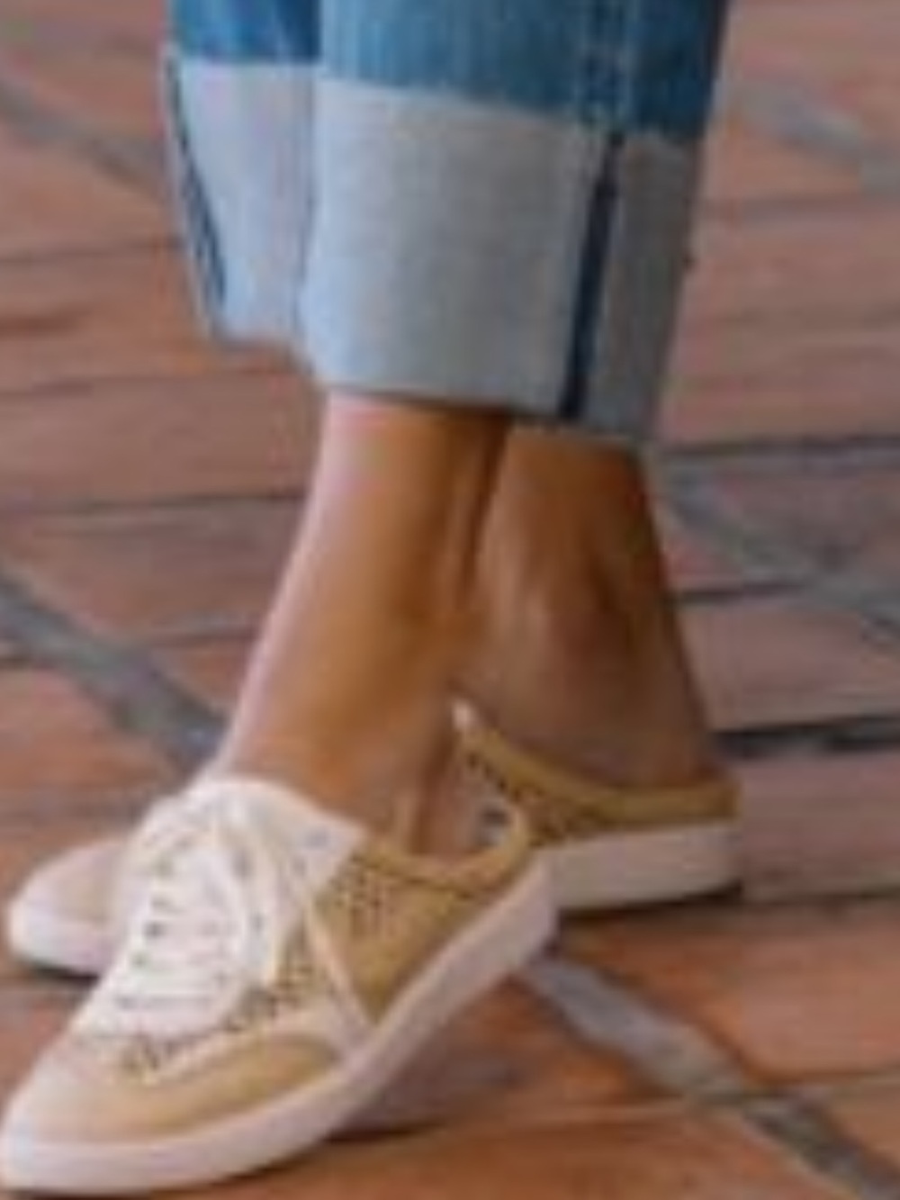 Dolce Vida Notice Woven Mule Casual Women's Tan Slip-On Sneaker 10 Boho